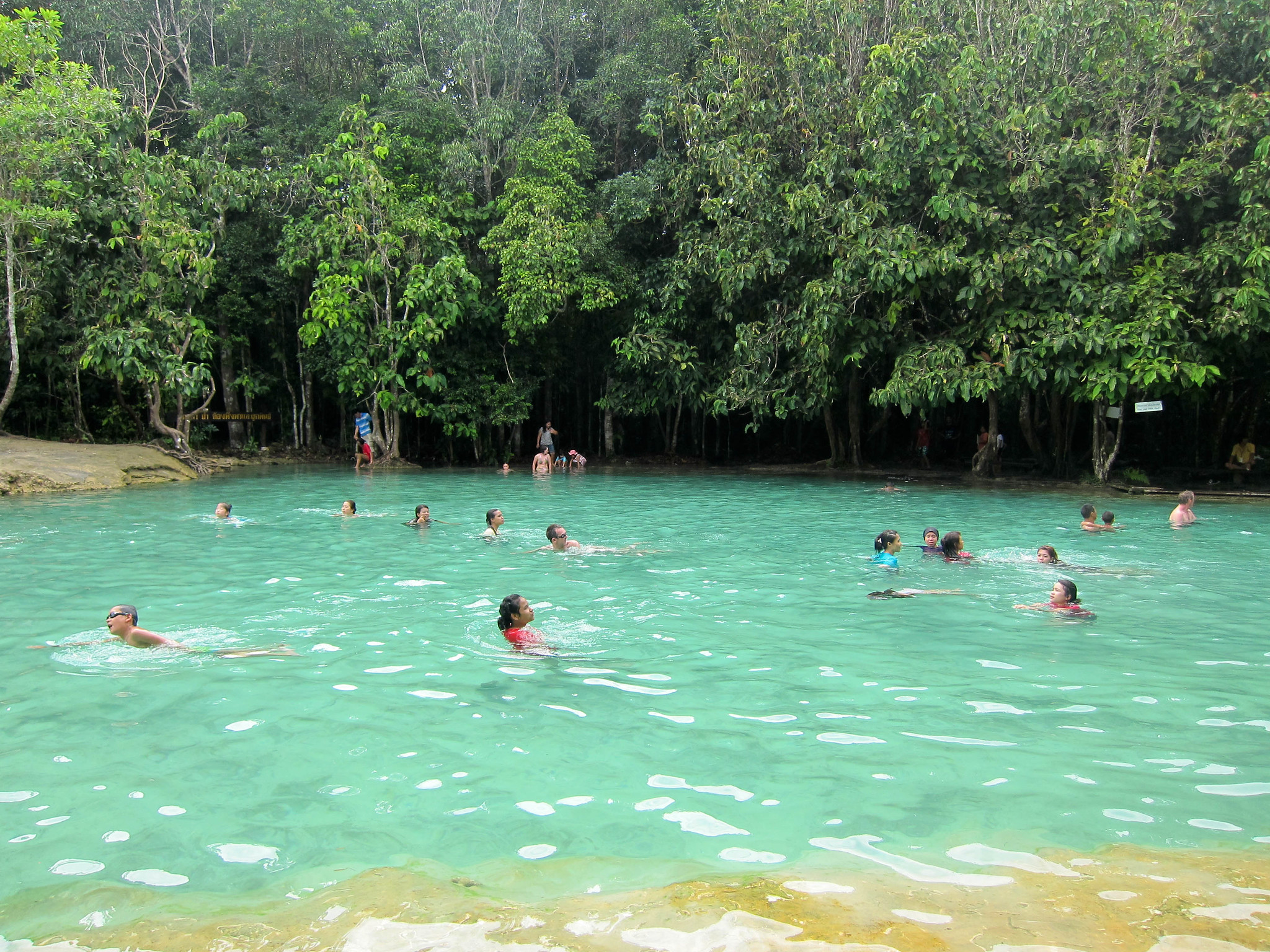 Emerald Pool w Krabi – naturalny basen o krystalicznie czystej, zielonkawej wodzie, otoczony tropikalnym lasem.
